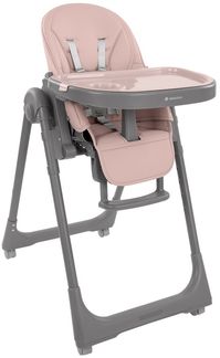 Kikka boo Kinderhochstuhl Pastello 2 klappbar höhenverstellbar Ablagefach Räder rosa