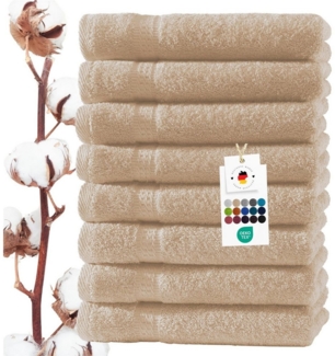 Carpe Sonno Gästehandtücher 30x50 cm 8x Gästetuch Set 100% Baumwolle Frottier Handtücher 500 g/m2, Frottier (Spar-Set, 8-St), Extra Soft & Weich, Saugfähig, Schwer, Atmungsaktiv, schnell trocknend