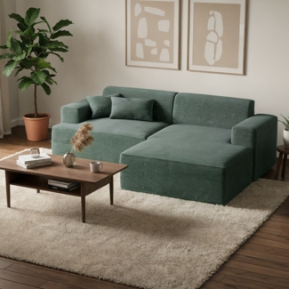 skølm Freki Sofa, Dunkelgrün, 3 Sitzer inkl. Hocker