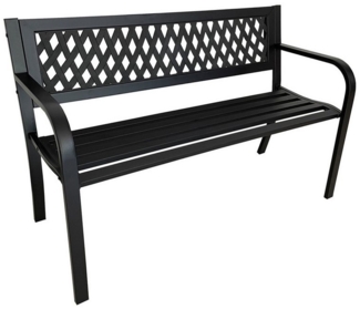 HTI-Living Gartenbank Gartenbank Metallbank Schwarz (Stück, 1-St, 1 Gartenbank), Sitzbank