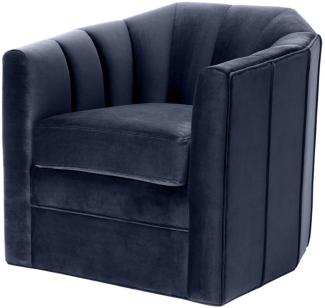 EICHHOLTZ Swivel Chair Delancey Savona midnight blue