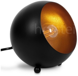 hofstein Tischleuchte schwarz/goldene Tisch Nacht Schreib Leuchte Retro Wohn Schlaf Zimmer