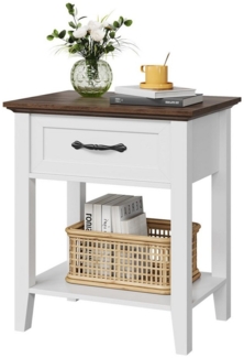GarveeMore Nachttisch Beistelltisch mit Schublade und Ablage 50 x 45 x 60 cm