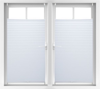 2 x Plissee Rollo weiß 90x210 cm 10023030