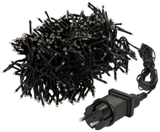 ECD Germany LED-Lichterkette Weihnachtsbeleuchtung Weihnachtslichterkette Christbaumbeleuchtung, Cluster Lichterkette 768 LEDs 5,5m für Innen & Außen IP44 Warmweiß