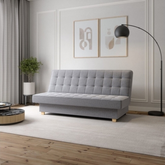 MOEBLO Schlafsofa BELFI, Sofa Kippsofa Klappsofa Clic-Clack Couch für Wohnzimmer Federkern Sofagarnitur Polstersofa - Eleganz und Komfort in einer modernen Version, (BxHxT):192 x 95 x 92 cm - mit Bettkasten und Schlaffunktion