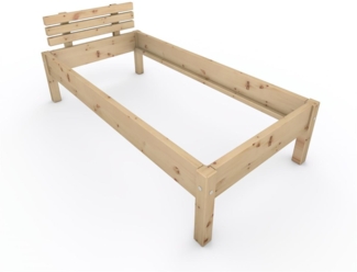 Zirbenbett "Zirben-Liesl" 90 x 190 cm Holzbett Massivholzbett Bett