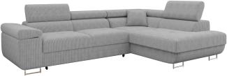 Ecksofa Torezio Cord (Farbe: Poso 110, Seite: Rechts)