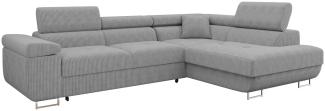 Ecksofa Torezio Cord (Farbe: Poso 110, Seite: Rechts)