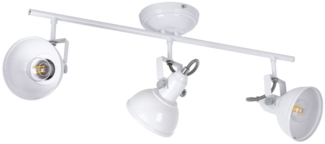 Deckenleuchte, 3-Flammig, weiß, Spots beweglich, L 60 cm