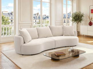 Vente-unique - Sofa 4-Sitzer - Chenille-Stoff - Beige - CEPRANO de Maison Céphy