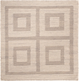 Morgenland Kelim Teppich - Trendy quadratisch - 60 x 60 cm - beige