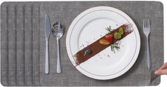 Simurq Platzset Abwaschbar - Beidseitig Nutzbare und Rutschfeste Tischsets, (Platzdeckchen Tischuntersetzer, 6-St, Set mit 4 oder 6 Tischsets), Tischdeko für Esszimmer und Küche