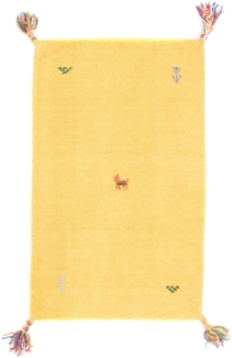Morgenland Gabbeh Teppich - Softy - Agra - rechteckig - 120 x 70 - Gelb