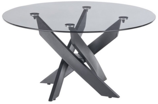 Couchtisch >KOPENHAGEN< in Klarglas / schwarz - 45x80 (HxD)