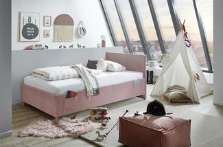 Polsterbett >Cool< Liegefläche 120x200 cm, Scala Rose, Stellmaß: 130 x 90 x 210 cm (BxHxT)