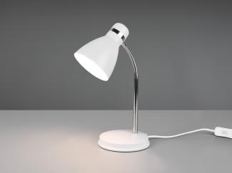 Reality Leuchten LED Schreibtischlampe, LED wechselbar, Warmweiß, Arbeitsplatz-leuchte & Leselampe Schwanenhals-lampe Nachttisch, H 33cm