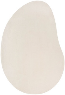 vidaXL Teppich Bereichsteppich Beige 100x200 cm Polyester Rutschfest