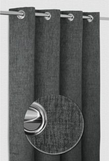 Beautex Vorhang Ösenvorhang, Gardine mit Ösen 140x245 cm, Ösenschal blickdicht, Ösen (1 St), blickdicht