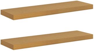 2er-Set Wandregale, Hängeregale Beige 90 x 23,5 x 4 cm Holzwerkstoff de5740