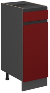 Küchenunterschrank R-Line Rot 30 cm J-Shape, ohne Arbeitsplatte Vicco