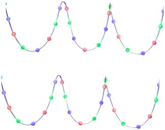 LED Lichterketten Set mit je 30 LED Kugeln & Farbwechsler, Länge 2x 5m, Schalter
