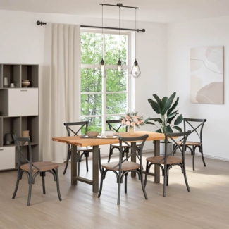vidaXL Esstisch Hellbraun 180x90x74 cm Massivholz Eiche Rechteckig 3304197