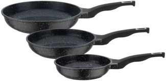 GSW Pfannen-Set Titanium Granit Advanced, Aluminiumguss (Set, 3-tlg), Pfannen-Set aus Aluminium-Guss mit Antihaft-Versiegelung