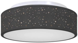 vidaXL Deckenleuchten mit Sternenhimmel Schwarz Ø 38 cm Stoff E27 42001214