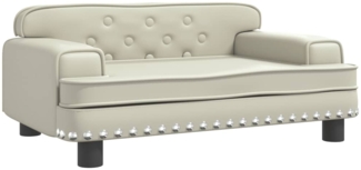 vidaXL Hundebett Creme 70x45x30 cm Kunstleder 171890