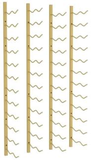 vidaXL Wand-Weinregal für 24 Flaschen 2 Stk. Golden Eisen 340886