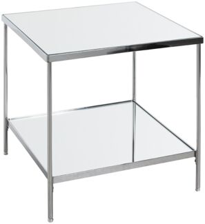 Beistelltisch >54257< in chrom, Metall, Spiegel 5 mm - 45x46x45cm (BxHxT)