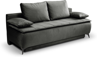 Schlafsofa mit Bettkasten (B/H/T: 210x103x90 cm) in Grau-Beige