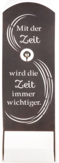 Metall Gartenstecker "Moment" mit Vogelmotiv in dunkelbraun