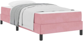 vidaXL Boxspringbett mit Matratze Rosa 80 x 200 cm Stoff 3398658
