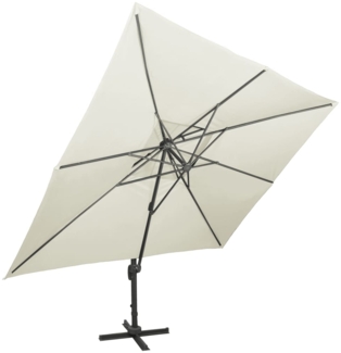 vidaXL Ampelschirm mit Lüftung 400x300 cm Sandweiß 312369