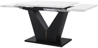 MODFU Esstisch Teleskop-Esstisch,Langer Tisch (Esstisch (99-159x75 cm) mit Marmoroptik, Flexibles Design für Homeoffice & Wohnzimmer, 1-St, 99-159×75cm), Teleskop-Esstisch