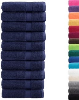vidaXL Premium-Badetücher SOLUND 10 Stk. Marineblau 100x150cm 600 g/m² 137265