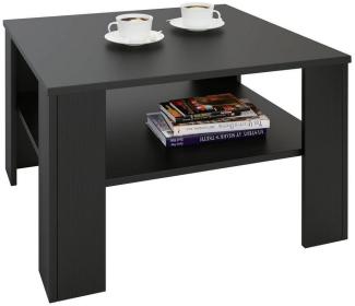 CARO-Möbel Couchtisch Wohnzimmertisch Felice in schwarz Holzoptik mit Stauraum, 68x68 cm