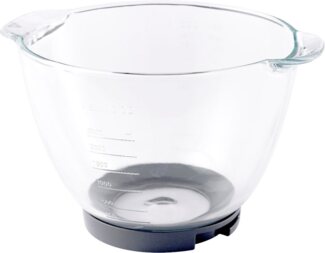 KENWOOD Küchenmaschinenschüssel Chef Glas-Rührschüssel AT550, Glas, Kompatibel mit: KVC3-Serie, Elite KVC5-Serie, Titanium KVC7-Serie