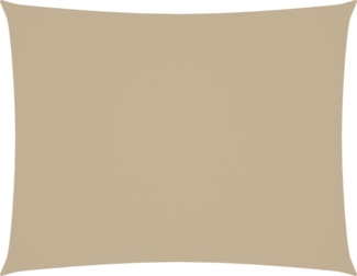 vidaXL Sonnensegel Oxford-Gewebe Rechteckig 3,5x5 m Beige 135160