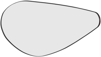 Rahmenspiegel Organic / Britta , Glas, Metall , Schwarz, Verspiegelt , 170 x 70 x 0 cm