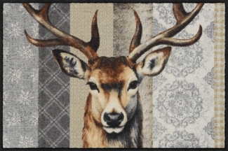 Salonloewe Fußmatte Fußmatte 50x75 Woodland King beige, Eingangsmatte normal, Höhe: 500 mm