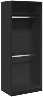 vidaXL Kleiderschrank Schwarz 80x50x200 cm Holzwerkstoff 3307793