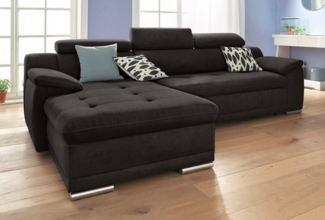sit&more Ecksofa Andiamo L-Form, wahlweise mit Bettfunktion, inklusive Kopfteilverstellung
