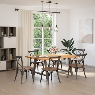 vidaXL Esstisch Hellbraun 180x120x74 cm Massivholz Eiche Rechteckig 3304922