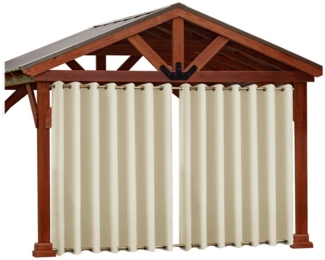 Rosnek Vorhang Outdoor Thermisch isoliert, for Garten Pergola,Rasen Terrasse (1 St), Ösen, Wasserdicht