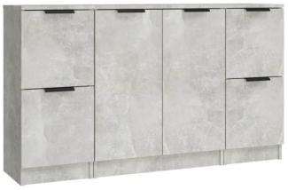 vidaXL Sideboards 3 Stk. Betongrau Holzwerkstoff 3115847