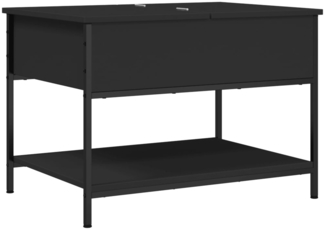 Couchtisch, Sofatisch Schwarz 70x50x50 cm Holzwerkstoff und Metall