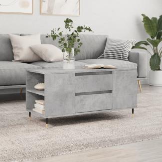 vidaXL Couchtisch Betongrau 102x44,5x50 cm Holzwerkstoff 830992